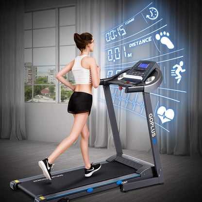 Goplus 2.25HP Folding Treadmill with Incline