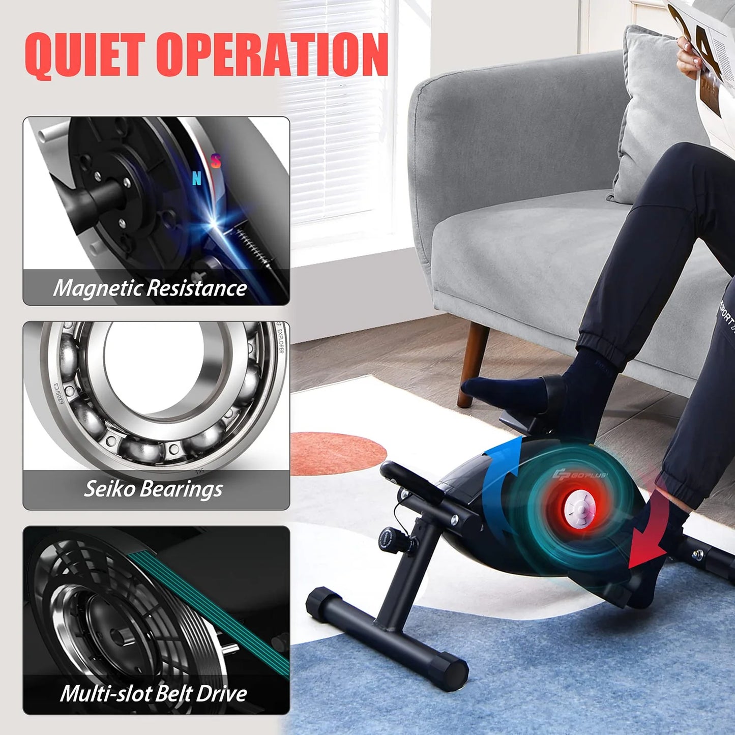 Goplus Under Desk Bike Pedal Exerciser