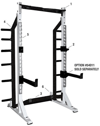 York STS Self Standing Half Rack