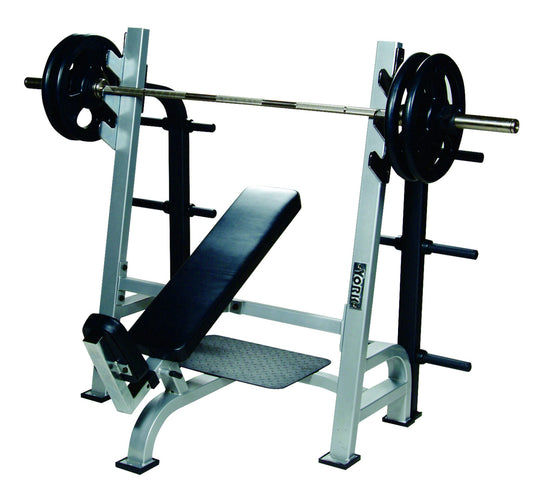 York STS Olympic Incline Bench Press w/ Gun Racks