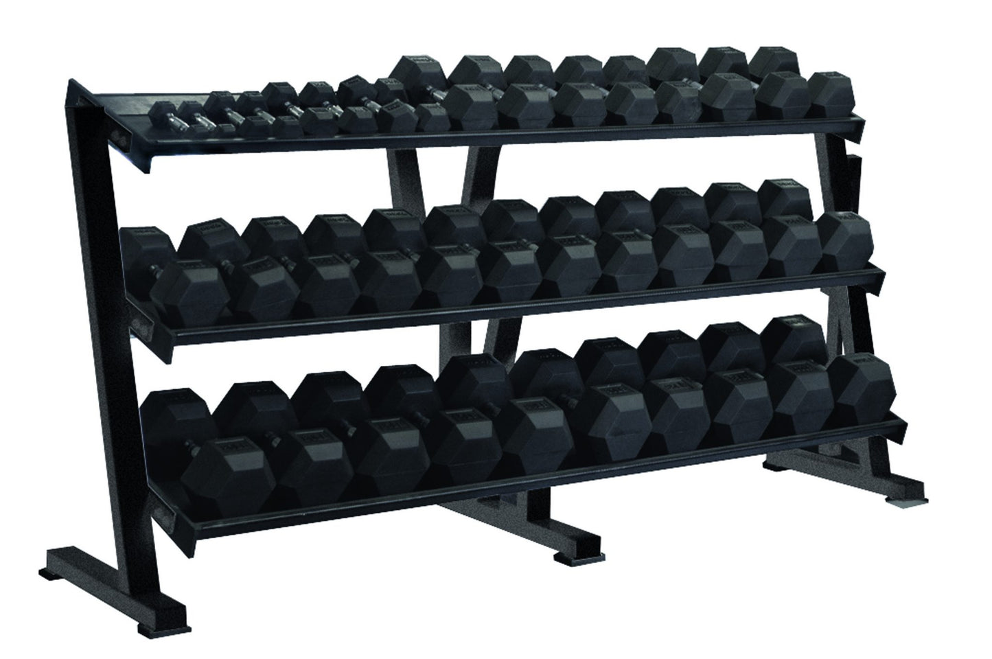 York Hex Professional Tray Dumbbell Rack