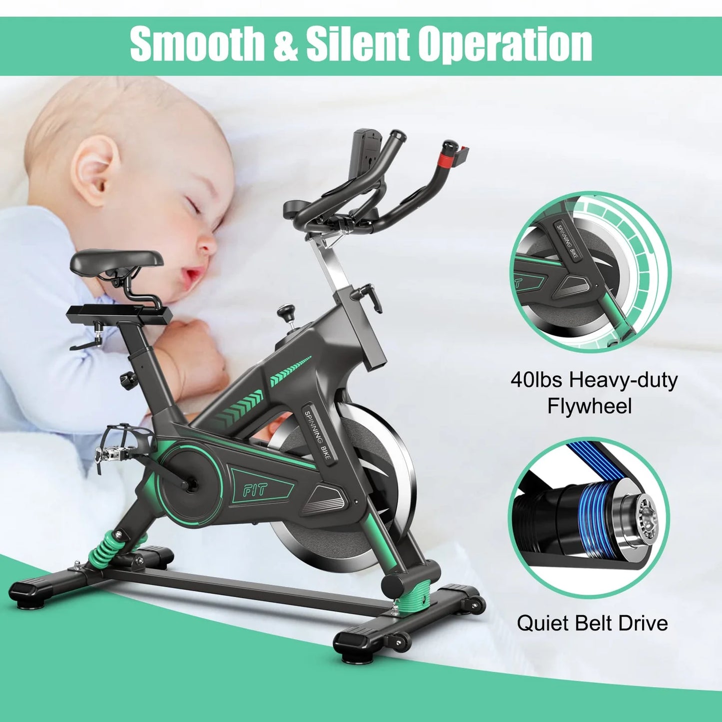 Goplus 100lb Stationary Exercise Bike