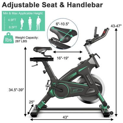 Goplus 100lb Stationary Exercise Bike